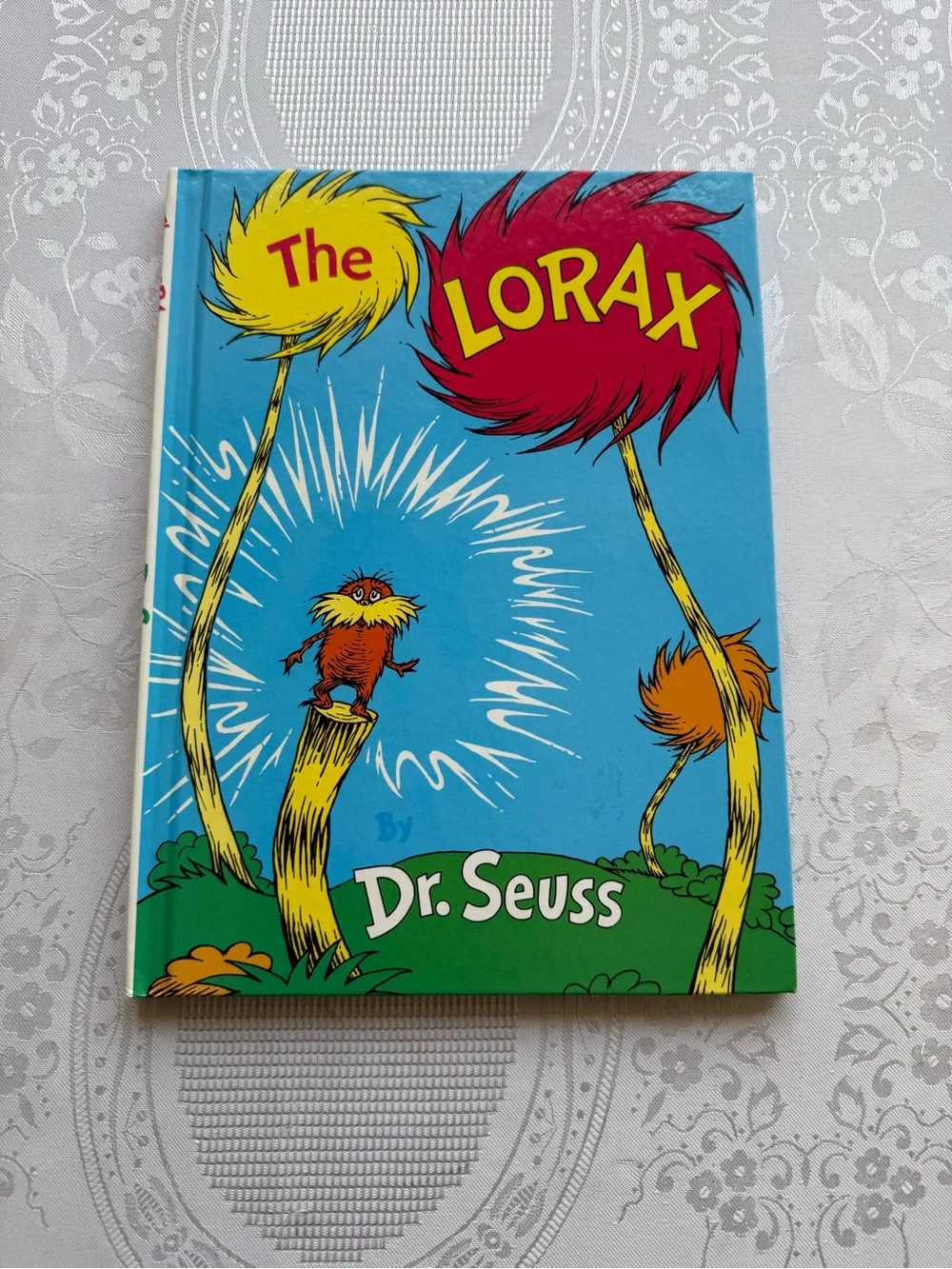 Dr. Seuss 1971 The Lorax Hardcover - Blue, Yellow, Red Cover Random House Book